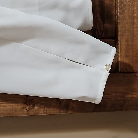 Wilfred Aritzia Cream Lace-Up Corset Blouse Size Large - Picture 6 of 16